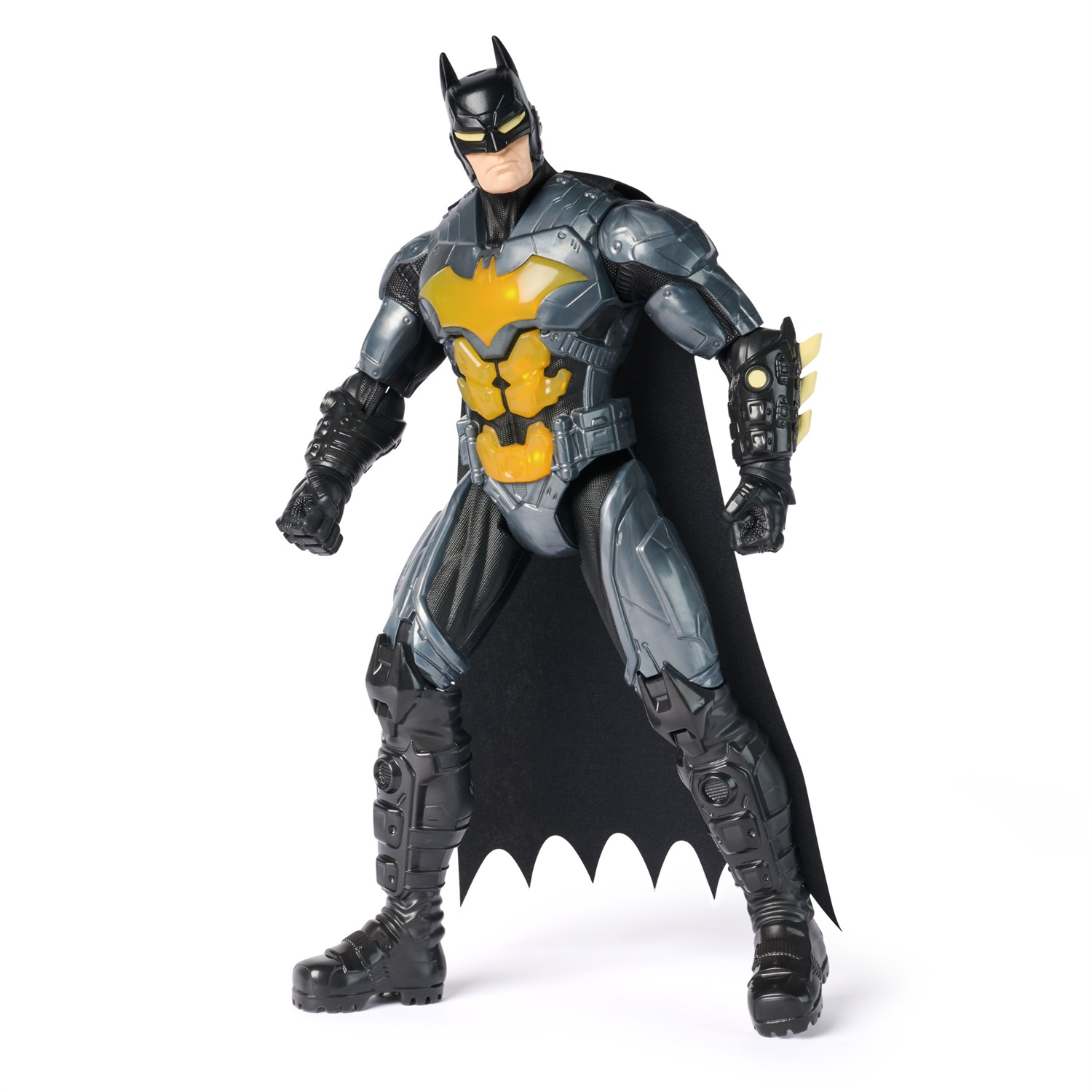 DC Comics Action Figure Batman Night Flare 30 cm - Elettronico con Effetto Luminoso, 24 Suoni e 10 Punti di Articolazione