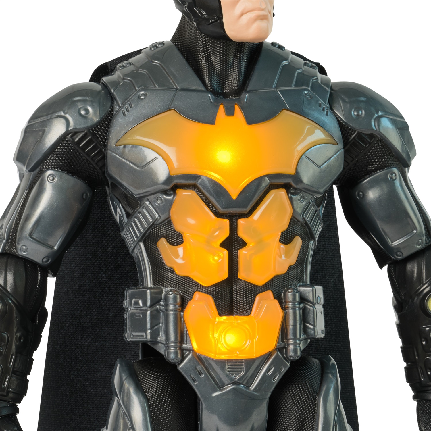 DC Comics Action Figure Batman Night Flare 30 cm - Elettronico con Effetto Luminoso, 24 Suoni e 10 Punti di Articolazione