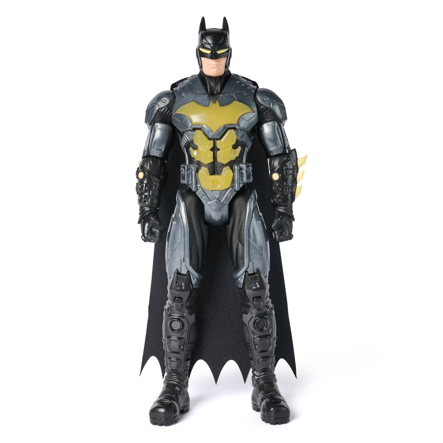 DC Comics Action Figure Batman Night Flare 30 cm - Elettronico con Effetto Luminoso, 24 Suoni e 10 Punti di Articolazione
