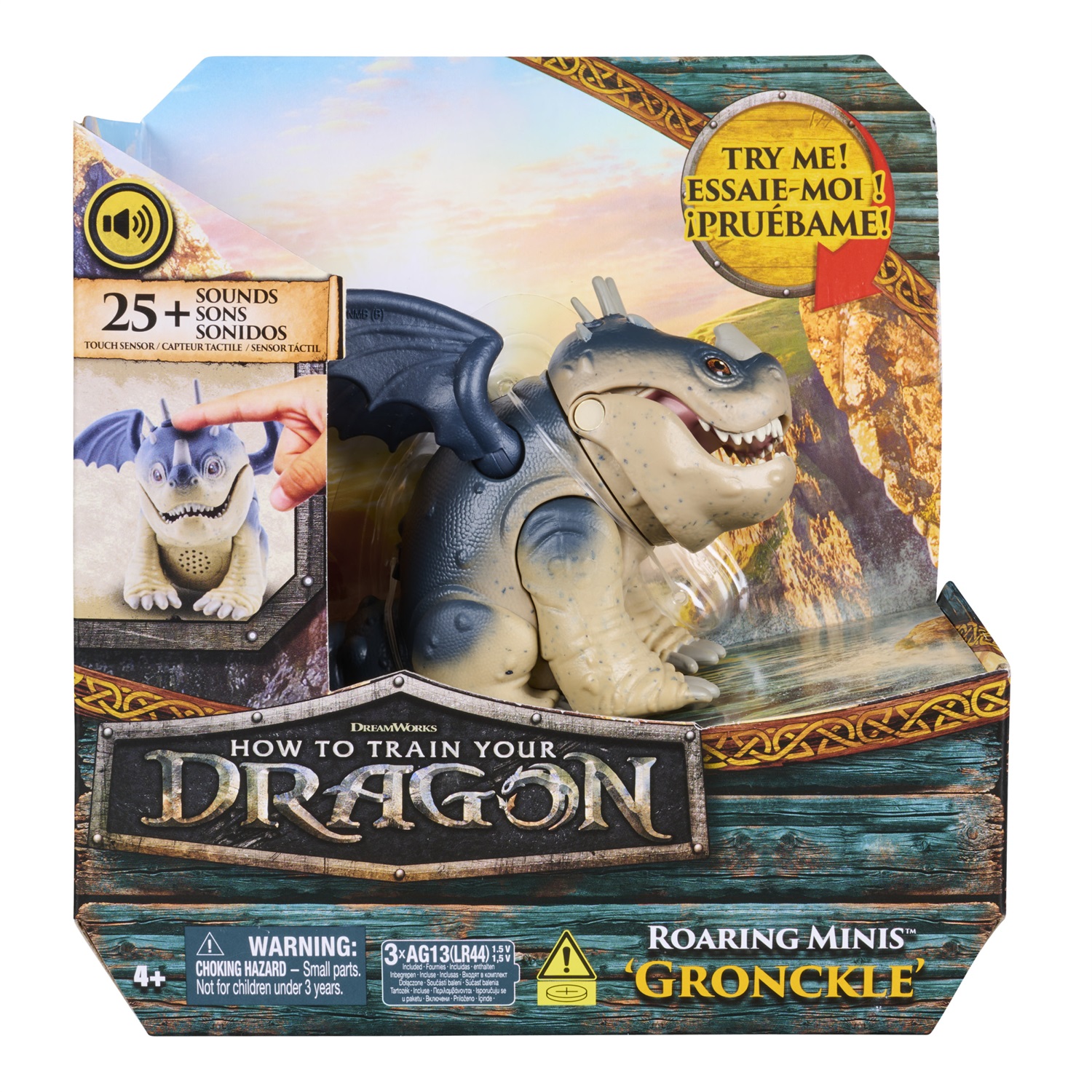 DreamWorks Mini Gronkio Interattivo - Drago con 25 Suoni, Giocattolo per Bambini 4 Anni