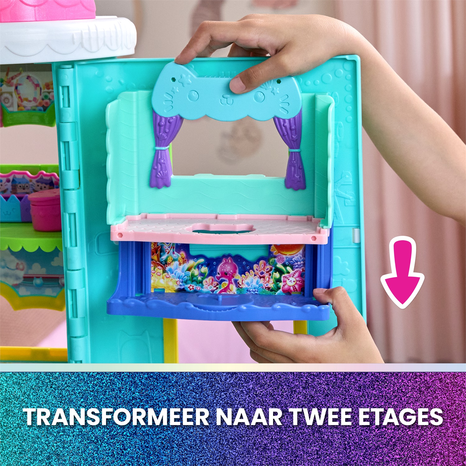 Gabby's Dollhouse : The Movie – La stanza Bagno Spa-meraviglia, Playset da 10 Pezzi con Personaggio, Accessori e Sorpresa, Giocattolo per Bambine e Bambini dai 3 anni in su