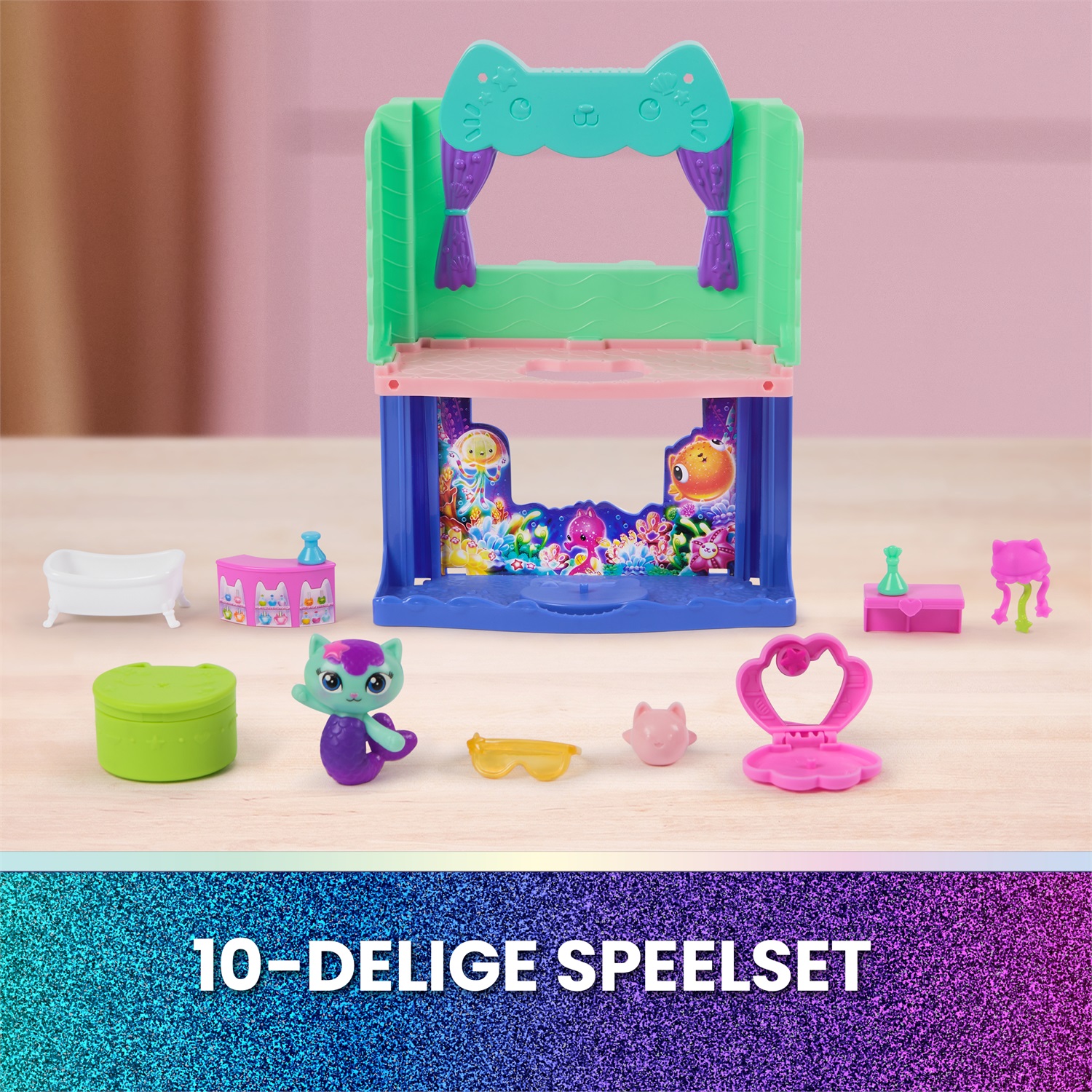 Gabby's Dollhouse : The Movie – La stanza Bagno Spa-meraviglia, Playset da 10 Pezzi con Personaggio, Accessori e Sorpresa, Giocattolo per Bambine e Bambini dai 3 anni in su