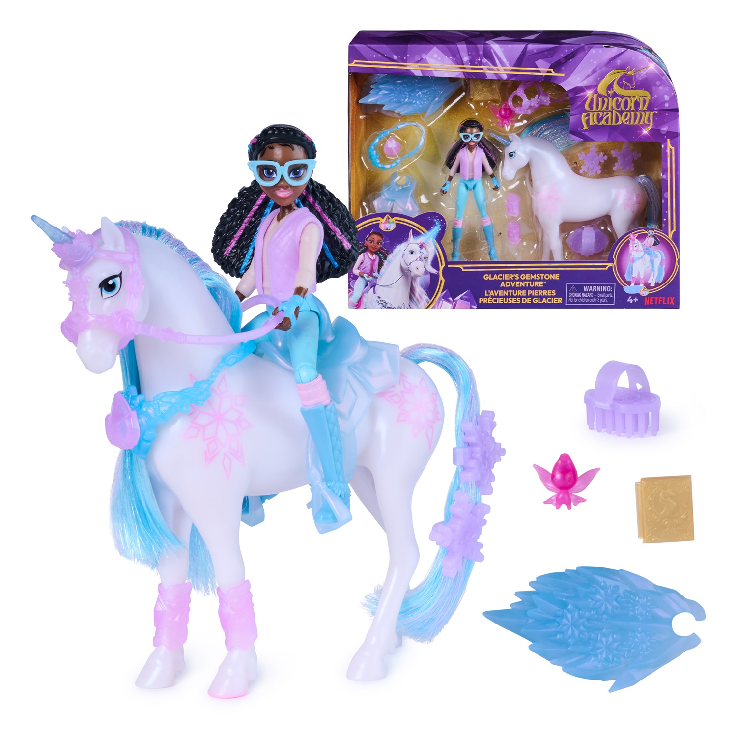 Accademia Unicorno: Pacchetto Storie con Bambola Layla e 13 Accessori per Bambine dai 4 Anni