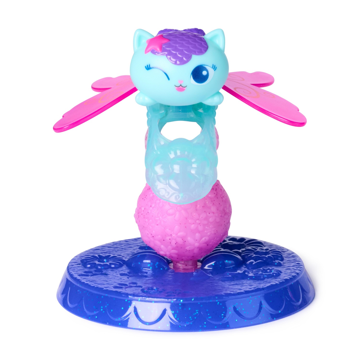DREAMWORKS GABBY'S DOLLHOUSE Anello con Ali Magiche per Il Gattino Baby Box con Base per Esposizione - Giocattolo per Bambini dai 3 Anni