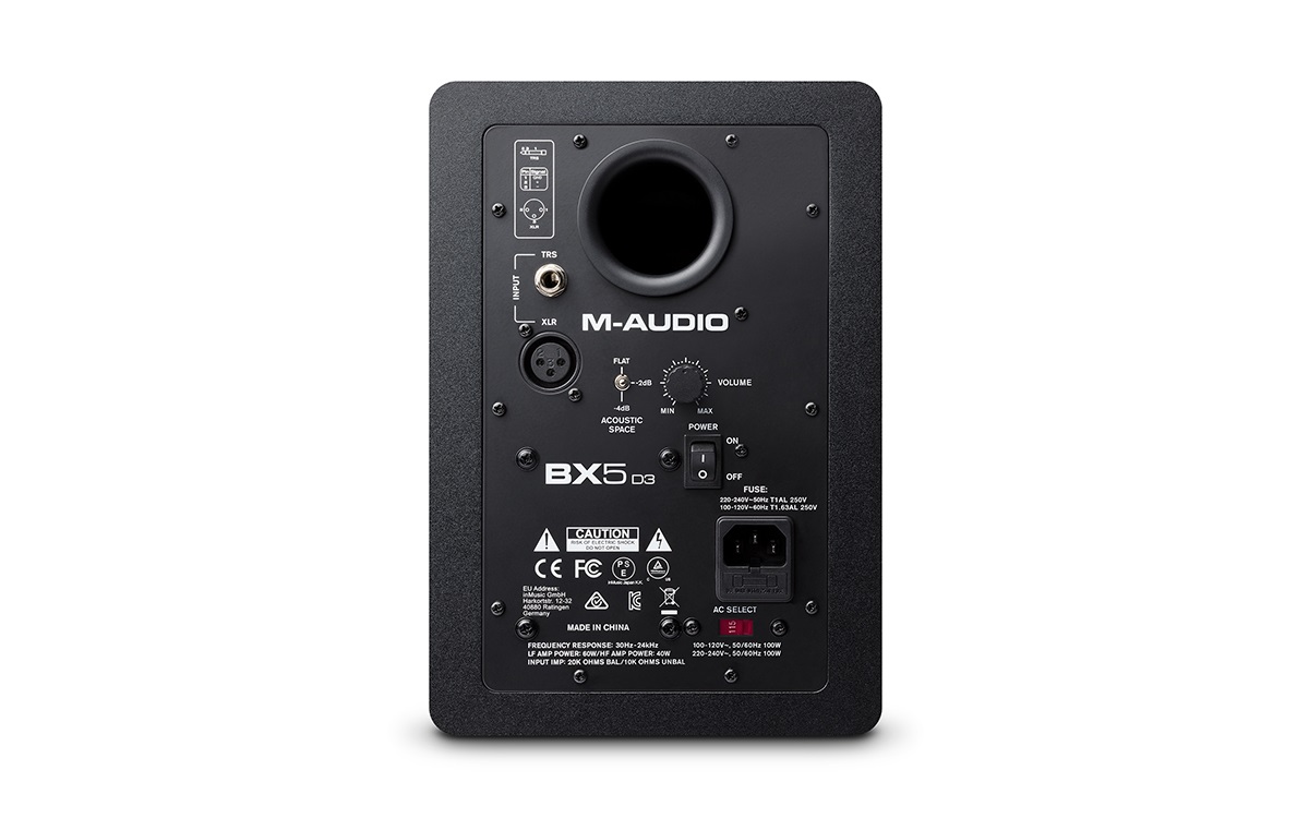 M-AUDIO BX5 D3 - Monitor da Studio Attivo Bi-amplificato da 100 W con Woofer in Kevlar da 5
