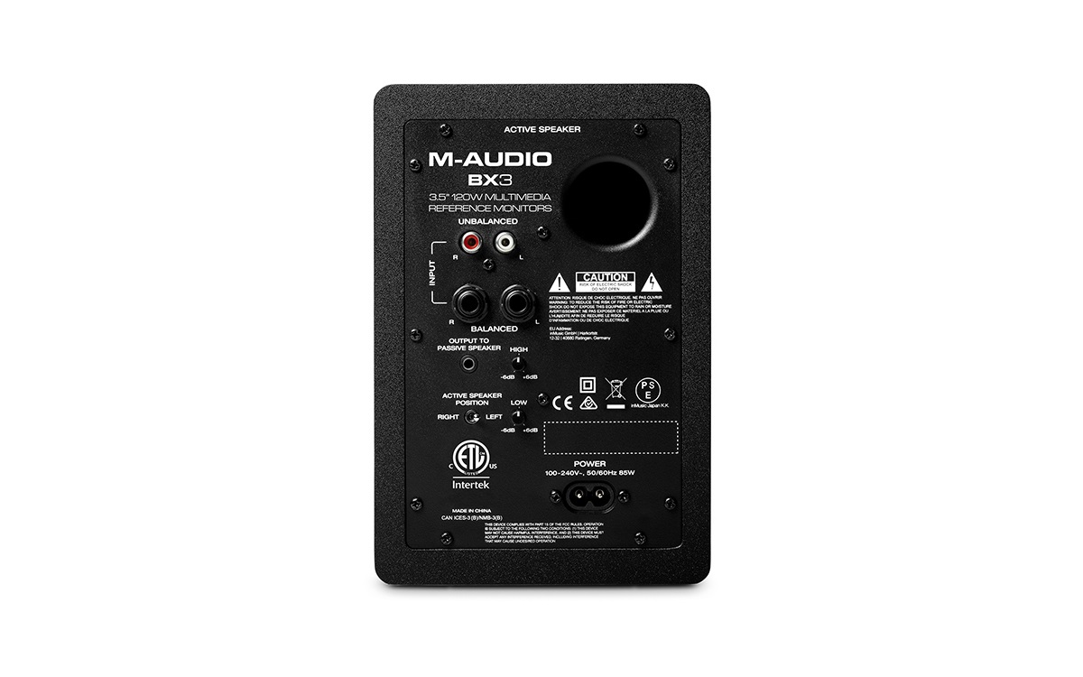 M-AUDIO BX3 - Casse Attive Monitor da Studio 120 W con Woofer in Kevlar da 3,5