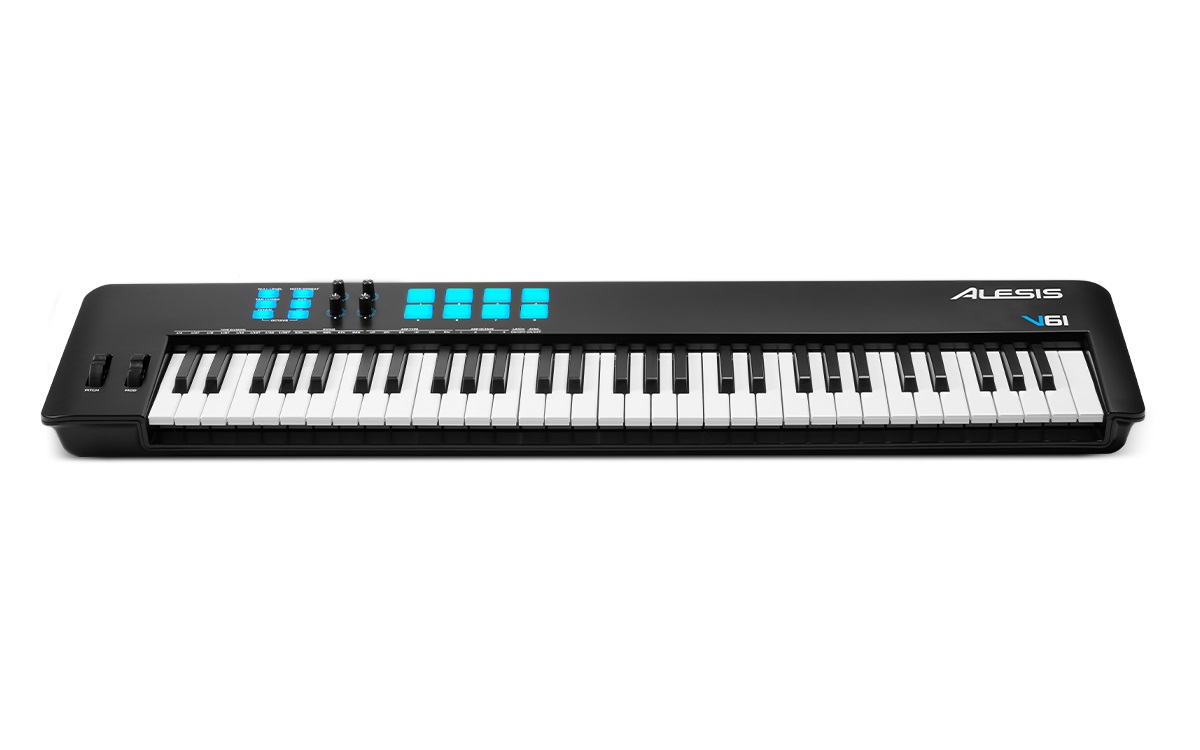 Alesis V61 MKII - Tastiera MIDI Controller USB con 61 Tasti Sensibili alla Velocity, 8 Pad, Arpeggiatore, Pitch/Mod Wheel e Note Repeat