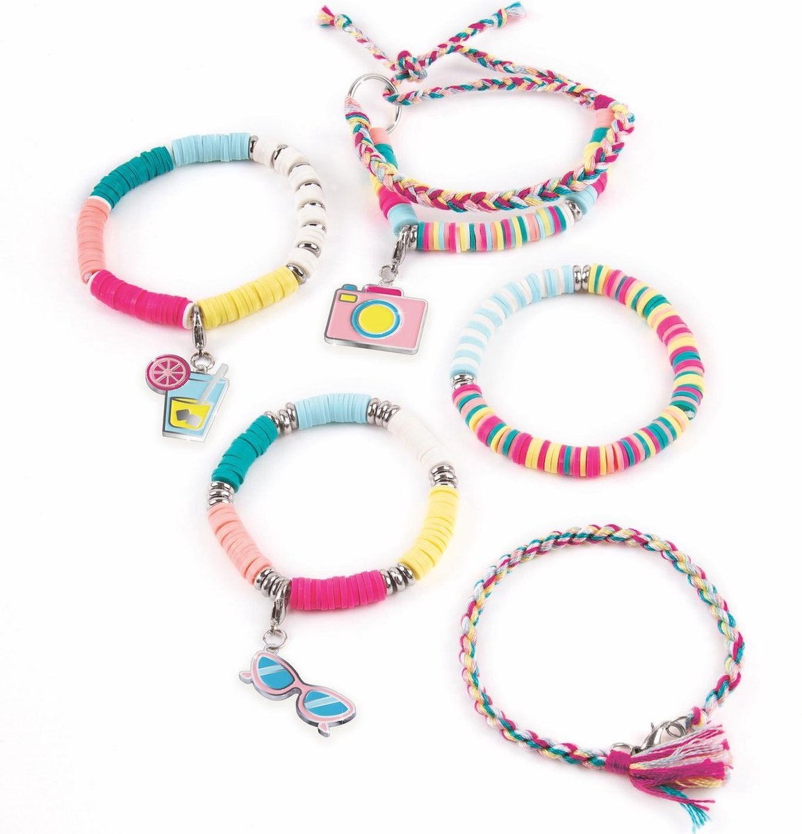 Make It Real Set di Perline Heishi 2901317 - Kit Creativo per Braccialetti, 528 Pezzi, Multi-Coloured