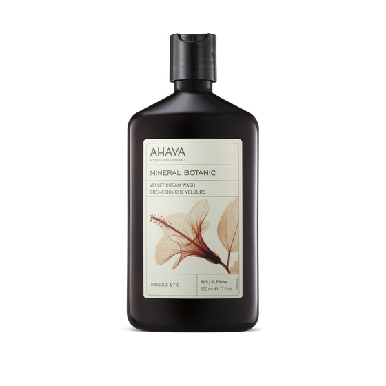AHAVA Mineral Botanic Body Wash Hibiscus & Fig 500 ml - Crema Lavante Idratante per Corpo, Delicata e Senza SLS/SLES