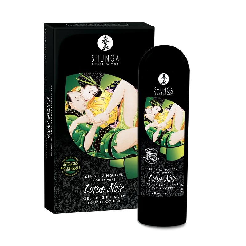 SHUNGA Gel Sensibilizzante Lotus Noir 60 ml - Aumenta la Sensibilità per un Piacere Intenso di Coppia
