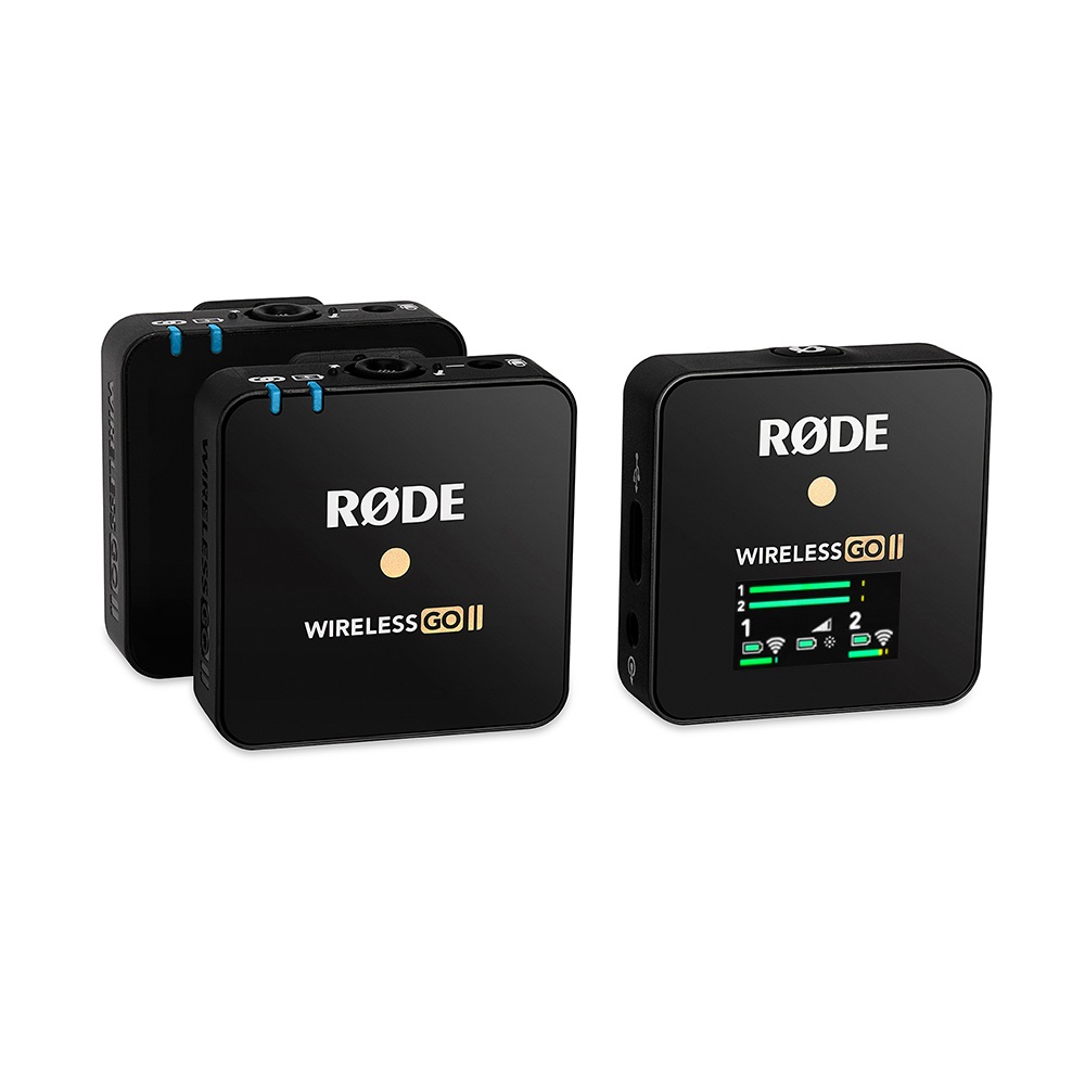 RØDE Wireless GO II - Microfono Wireless Doppio Canale con Trasmettitore Bodypack e Ricevitore per Filmmaking, Vlogging e Streaming - Nero