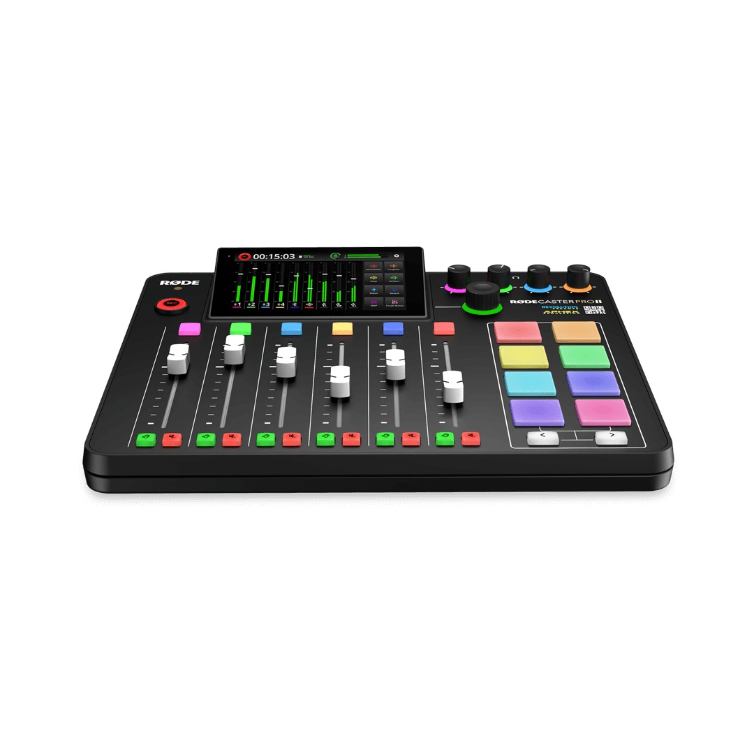 RØDE RØDECaster Pro II - Console di missaggio audio all-in-one Nero con 37 pulsanti, 4 canali, WiFi e Bluetooth