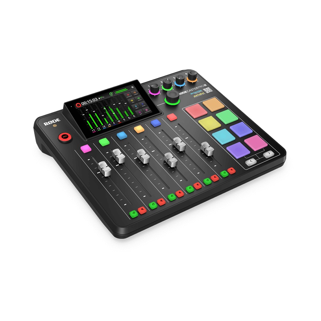 RØDE RØDECaster Pro II - Console di missaggio audio all-in-one Nero con 37 pulsanti, 4 canali, WiFi e Bluetooth