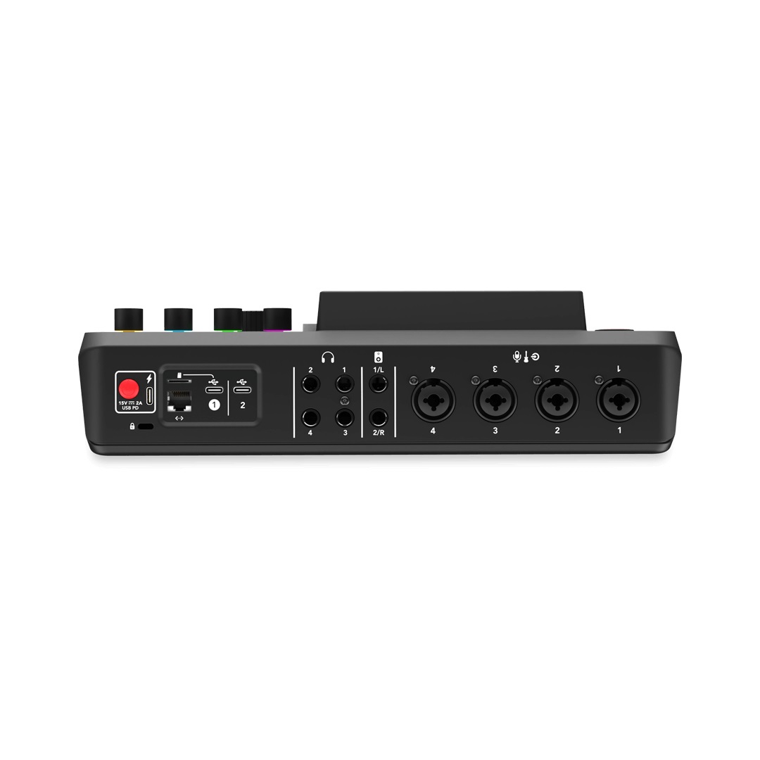 RØDE RØDECaster Pro II - Console di missaggio audio all-in-one Nero con 37 pulsanti, 4 canali, WiFi e Bluetooth