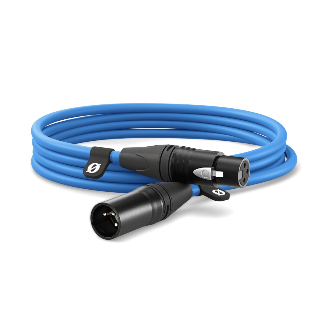 RØDE Cavo XLR Premium Blu 3m - Trasferimento Segnale Ultra-Chiaro