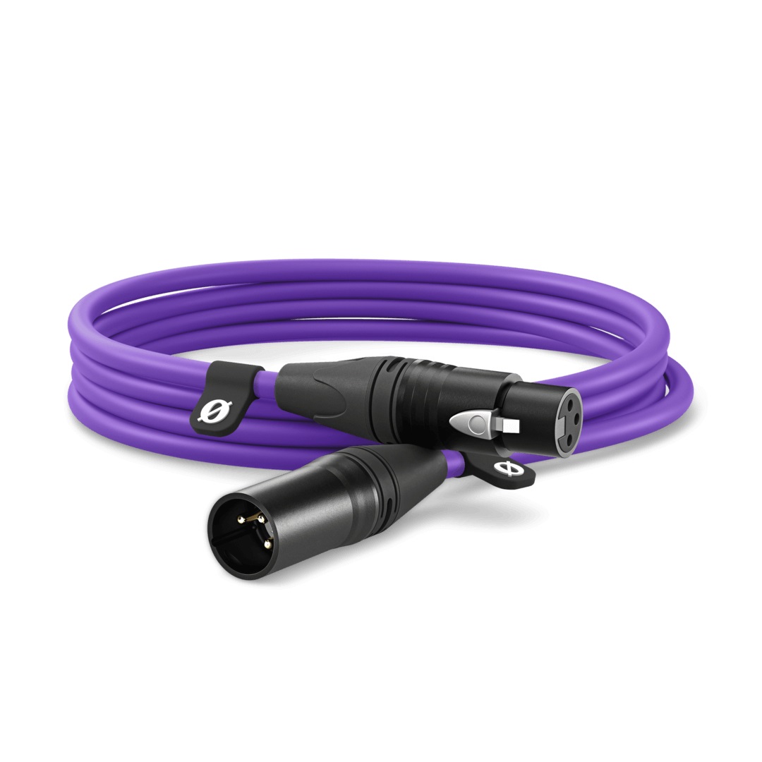 RØDE Cavo Microfono XLR Premium 3m Viola - Basso Rumore e Alta Qualità