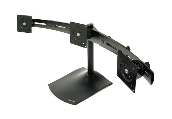 Ergotron DS Series DS100 Triple Monitor Desk Stand - Supporto da tavolo per 3 monitor fino a 53,3 cm (21