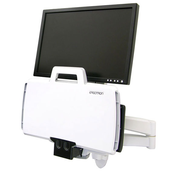 Ergotron 200 Series Combo Arm Braccio a Muro Bianco per Monitor Fino a 24