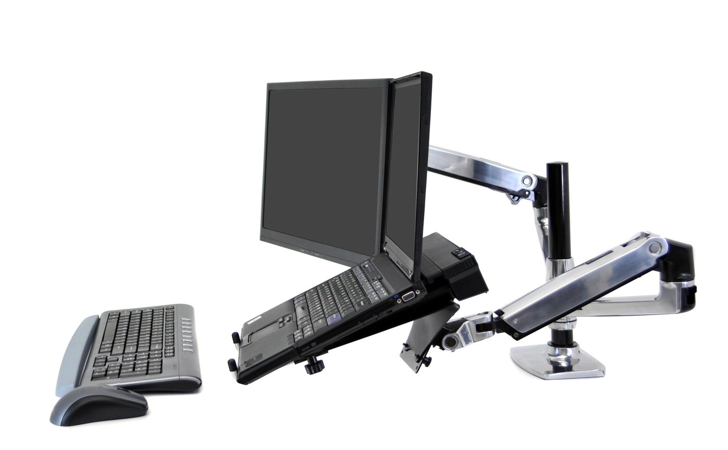 Ergotron LX Series Dual Stacking Arm - Supporto da Tavolo per 2 Monitor fino a 61 cm (24