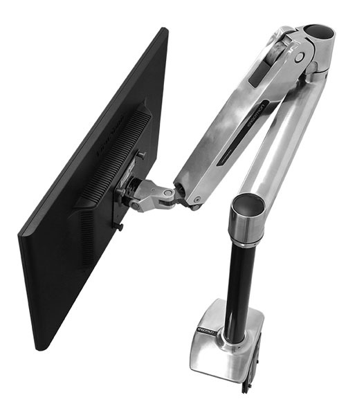 Ergotron LX Series 45-360-026 Supporto da Tavolo per TV a Schermo Piatto Metallico con Regolazione Altezza e Inclinazione