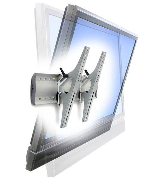 Ergotron 61-143-003 Supporto da Parete per TV a Schermo Piatto Argento - Inclinazione -20° a 20°, Capacità 79 kg, Dimensioni Minime 81,3 cm