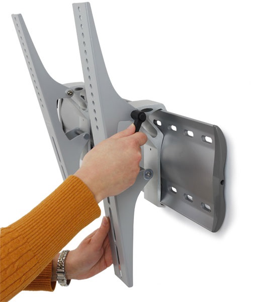 Ergotron 61-143-003 Supporto da Parete per TV a Schermo Piatto Argento - Inclinazione -20° a 20°, Capacità 79 kg, Dimensioni Minime 81,3 cm