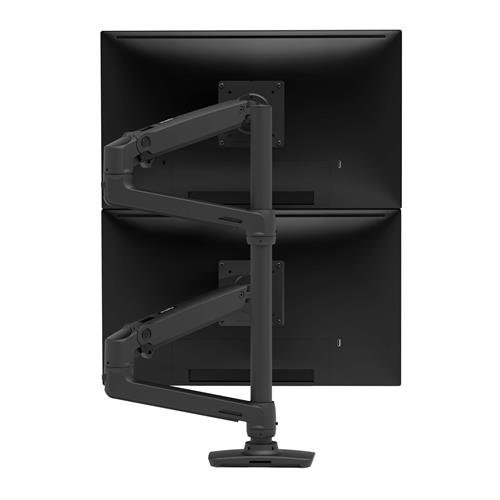Ergotron LX Dual Stacking Arm Supporto da Tavolo per Monitor Fino a 40'' (101,6 cm) con Altezza Regolabile, Nero Opaco