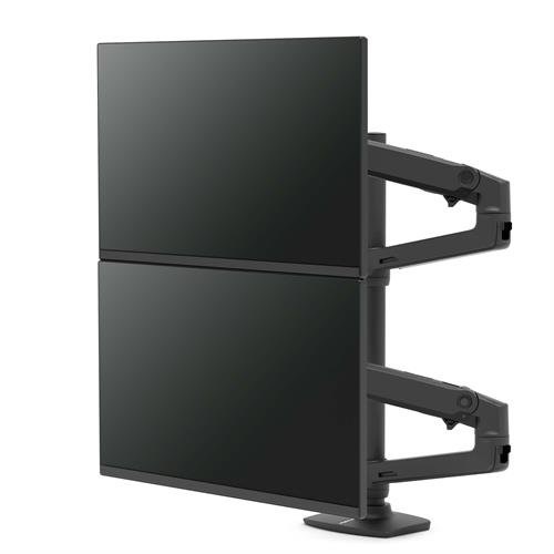Ergotron LX Dual Stacking Arm Supporto da Tavolo per Monitor Fino a 40'' (101,6 cm) con Altezza Regolabile, Nero Opaco