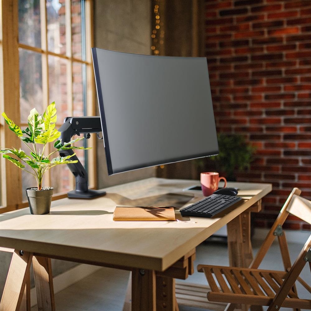 Ergotron HX Series 45-475-224 Braccio per Monitor da Scrivania Nero - Supporto per TV a Schermo Piatto fino a 124,5 cm (49