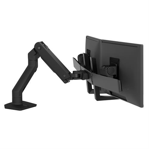 Ergotron HX Series 45-476-224 Supporto da Scrivania per Monitor Doppio fino a 32 Pollici, Capacità 16 kg, VESA 75x75/100x100, Regolazione Altezza, Nero Opaco