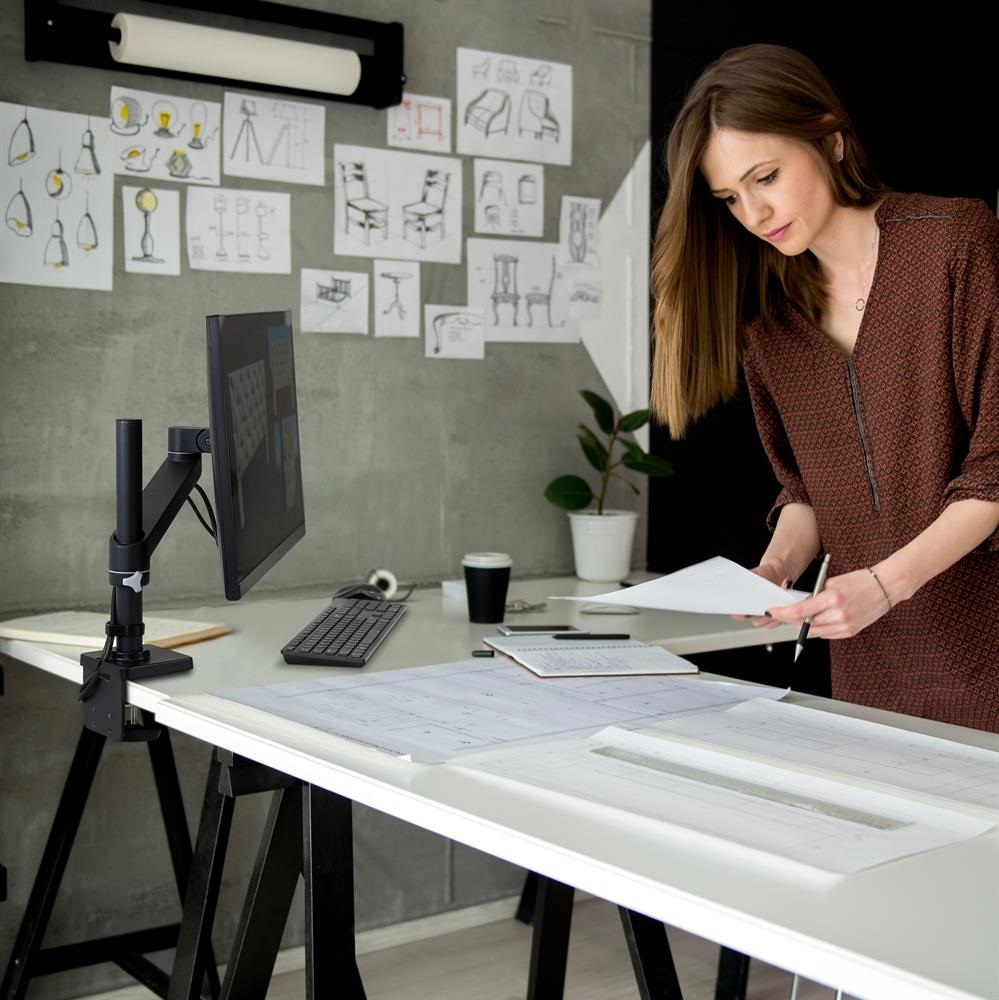 Ergotron NX Series NX Monitor Arm Black - Supporto da Tavolo per Monitor fino a 34