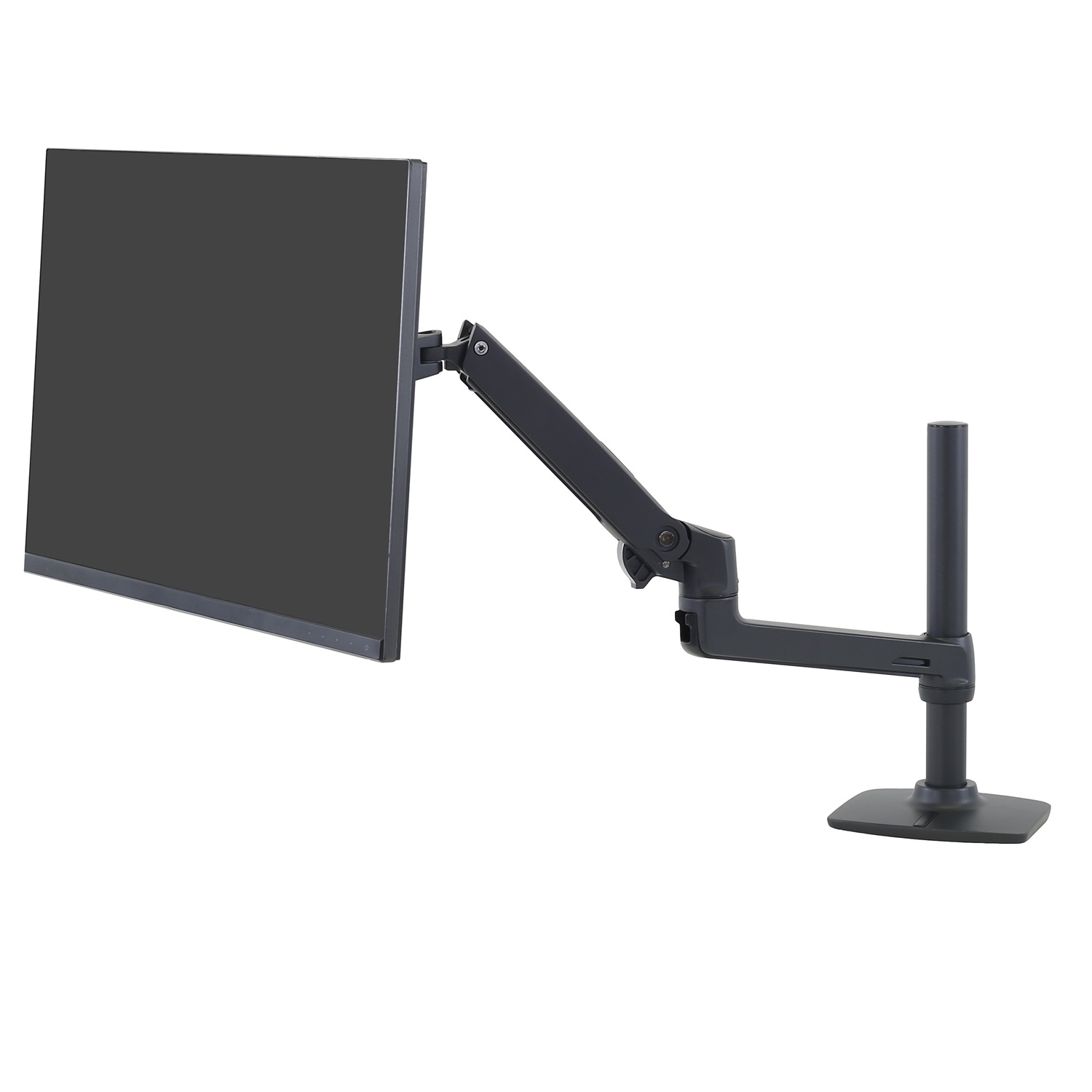 Ergotron LX Series LX DESK MOUNT LCD MONITOR ARM TALL POLE - Supporto da scrivania per monitor fino a 34 pollici, Nero, Regolazione altezza, Capacità 11,3 kg