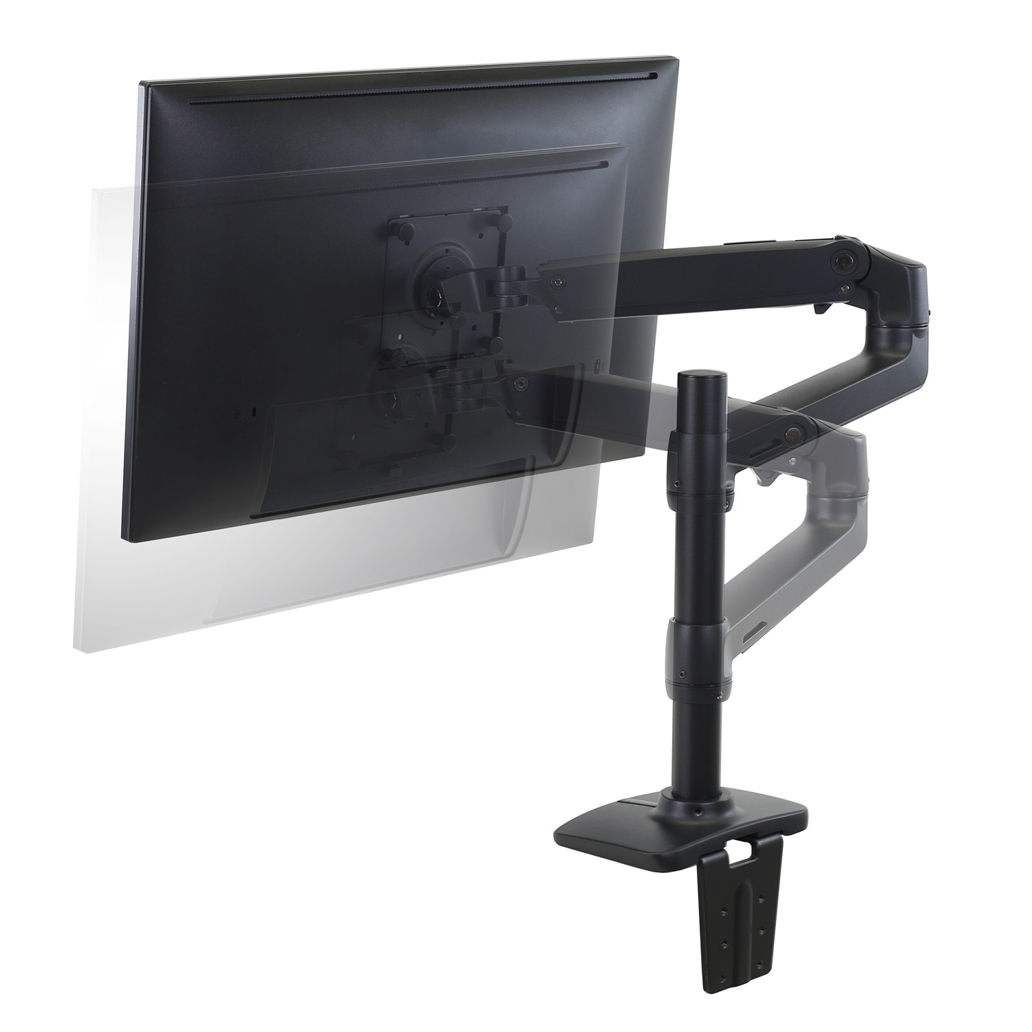 Ergotron LX Series LX DESK MOUNT LCD MONITOR ARM TALL POLE - Supporto da scrivania per monitor fino a 34 pollici, Nero, Regolazione altezza, Capacità 11,3 kg