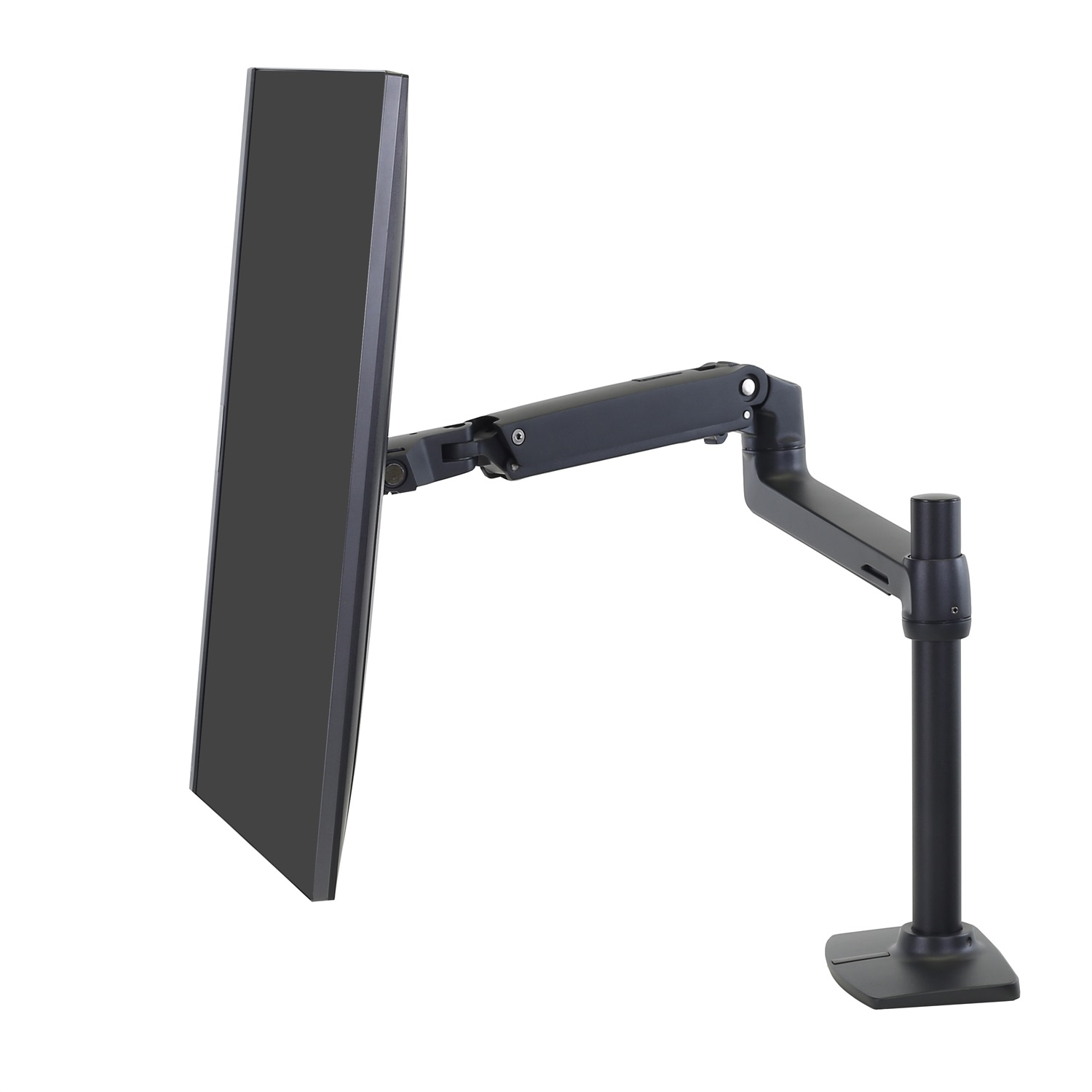 Ergotron LX Series LX DESK MOUNT LCD MONITOR ARM TALL POLE - Supporto da scrivania per monitor fino a 34 pollici, Nero, Regolazione altezza, Capacità 11,3 kg