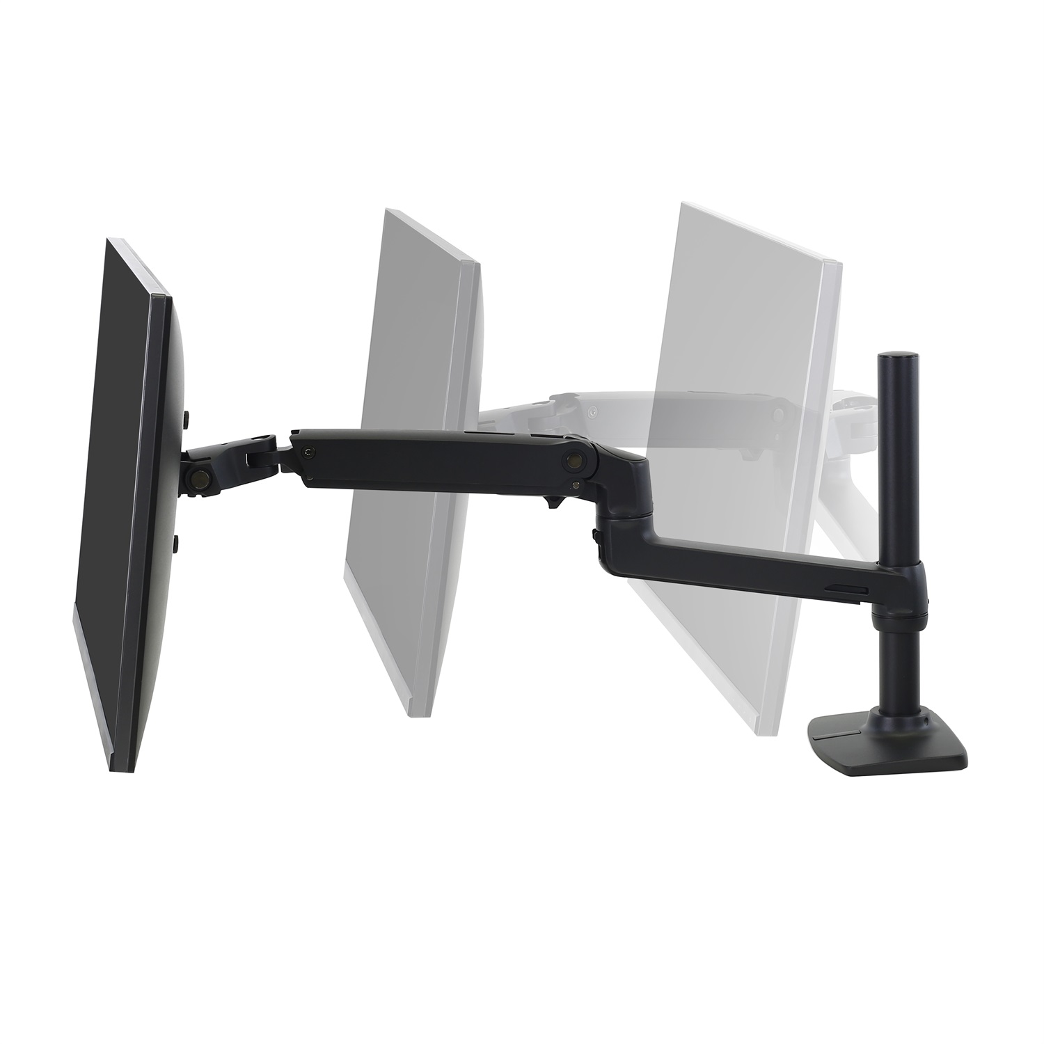 Ergotron LX Series LX DESK MOUNT LCD MONITOR ARM TALL POLE - Supporto da scrivania per monitor fino a 34 pollici, Nero, Regolazione altezza, Capacità 11,3 kg
