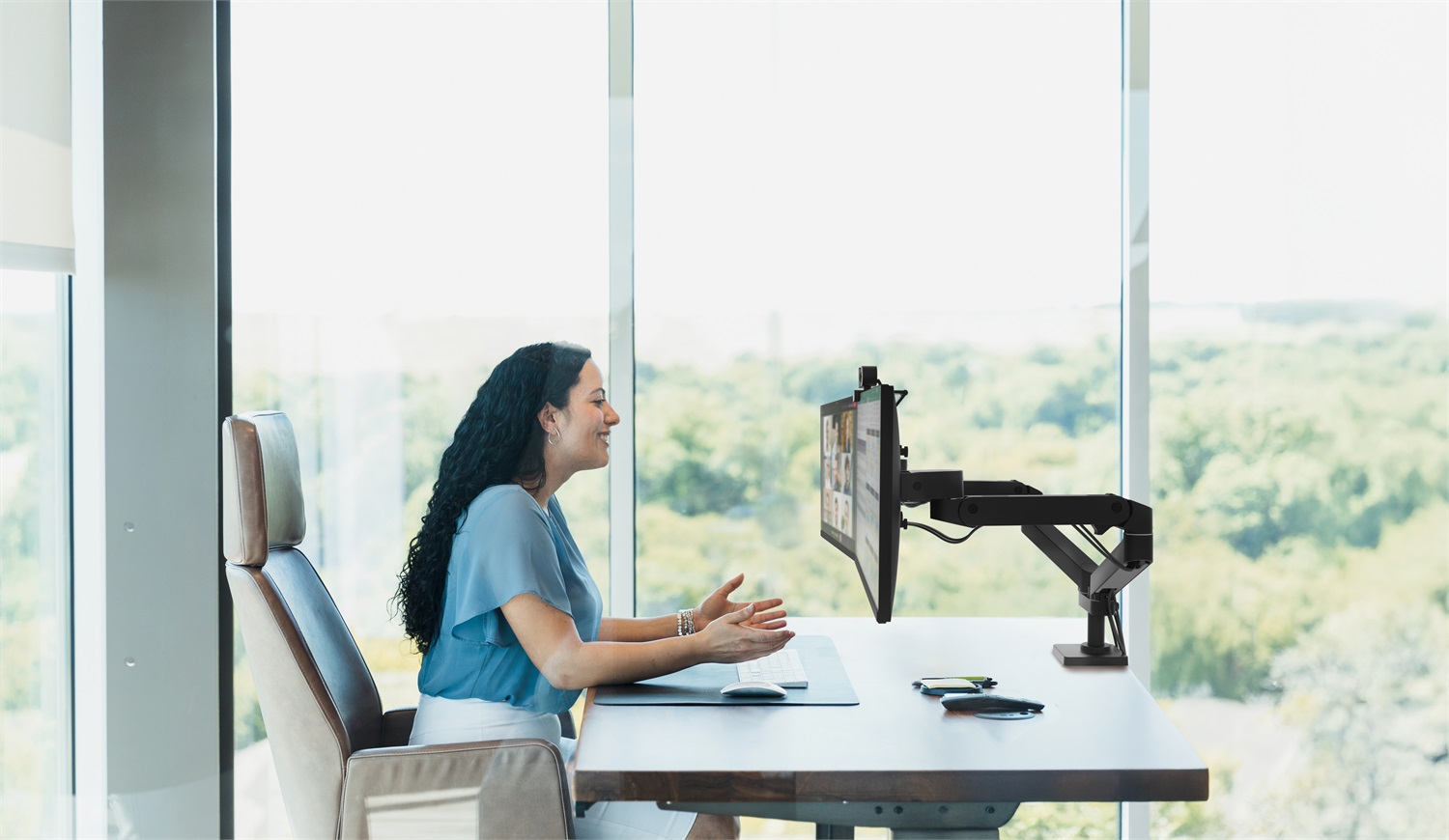 Ergotron LX 45-686-292 Supporto TV Dual Monitor 27