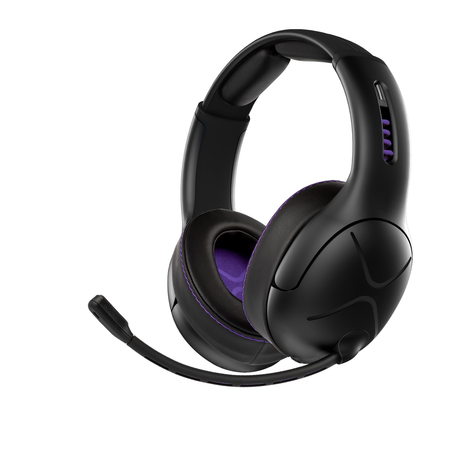 PDP Victrix Gambit Auricolare Headset per PS5 & PS4 - Wireless e Wired, Audio Surround 3D, Altoparlanti HD da 50 mm, Design a Padiglione, Nero e Viola