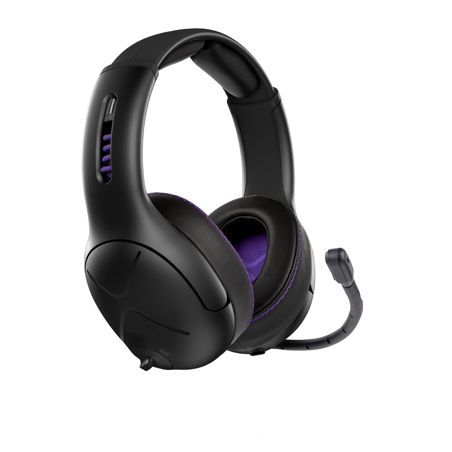 PDP Victrix Gambit Auricolare Headset per PS5 & PS4 - Wireless e Wired, Audio Surround 3D, Altoparlanti HD da 50 mm, Design a Padiglione, Nero e Viola