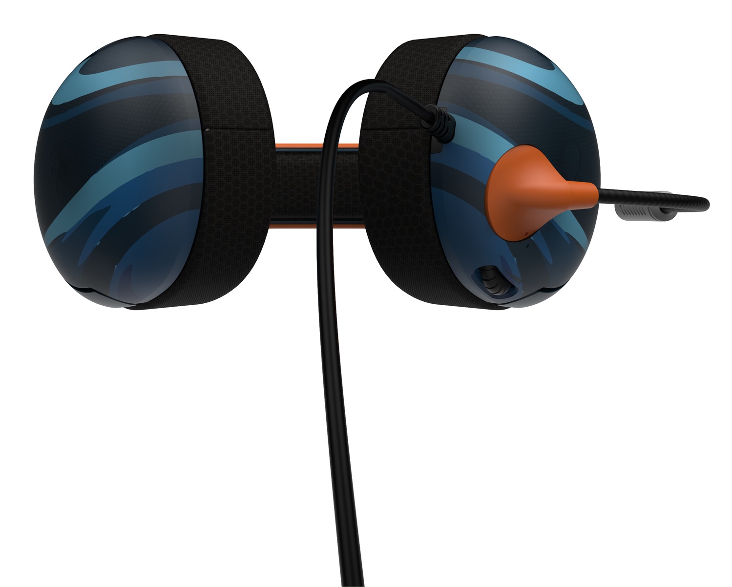 PDP Airlite Glow Auricolare Cablato Gaming Circumaurale Nero, Blu, Arancione con Driver da 40 mm e Microfono Integrato