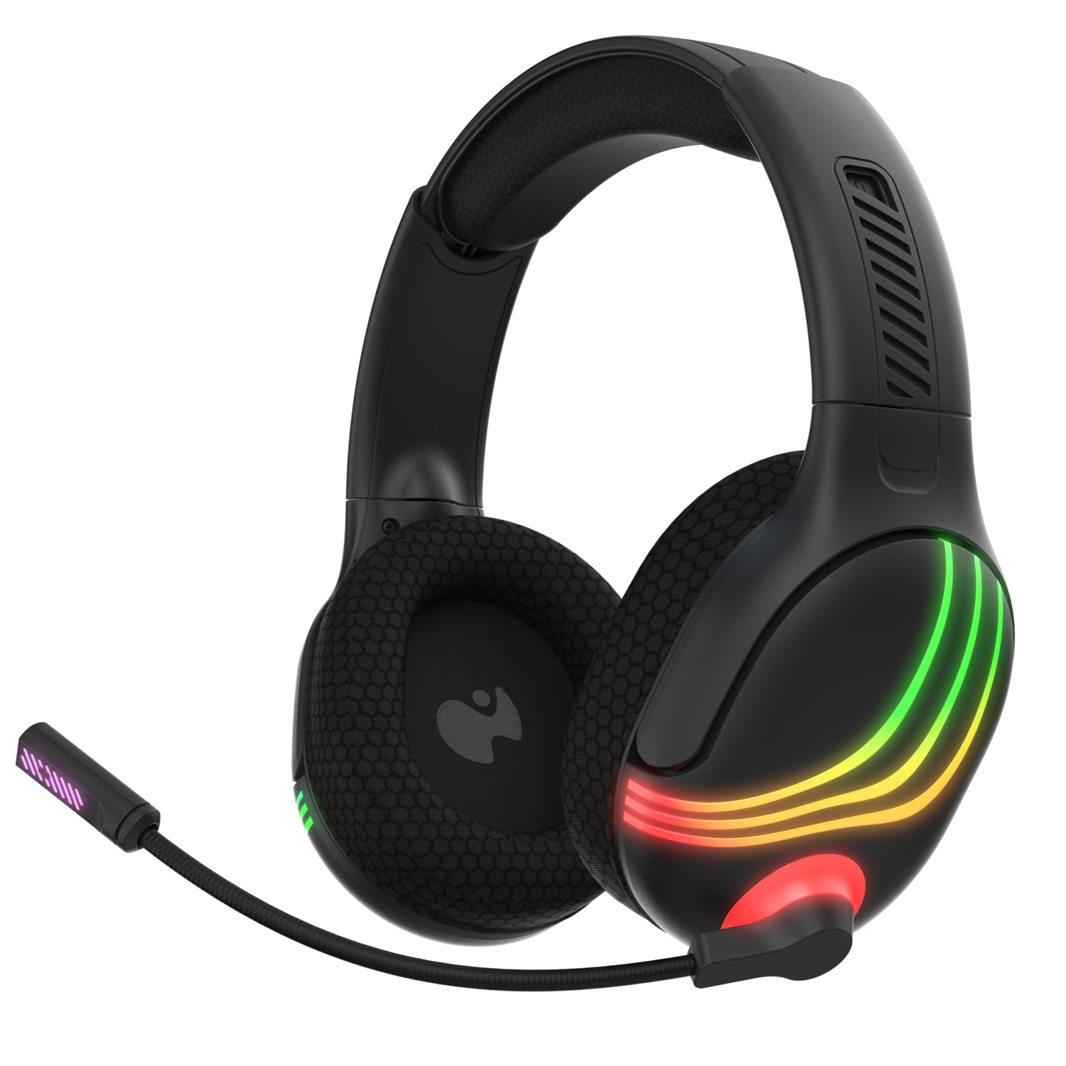 PDP Afterglow Wave Cuffie Wireless A Padiglione Gaming Bluetooth Nero con Personalizzazione RGB
