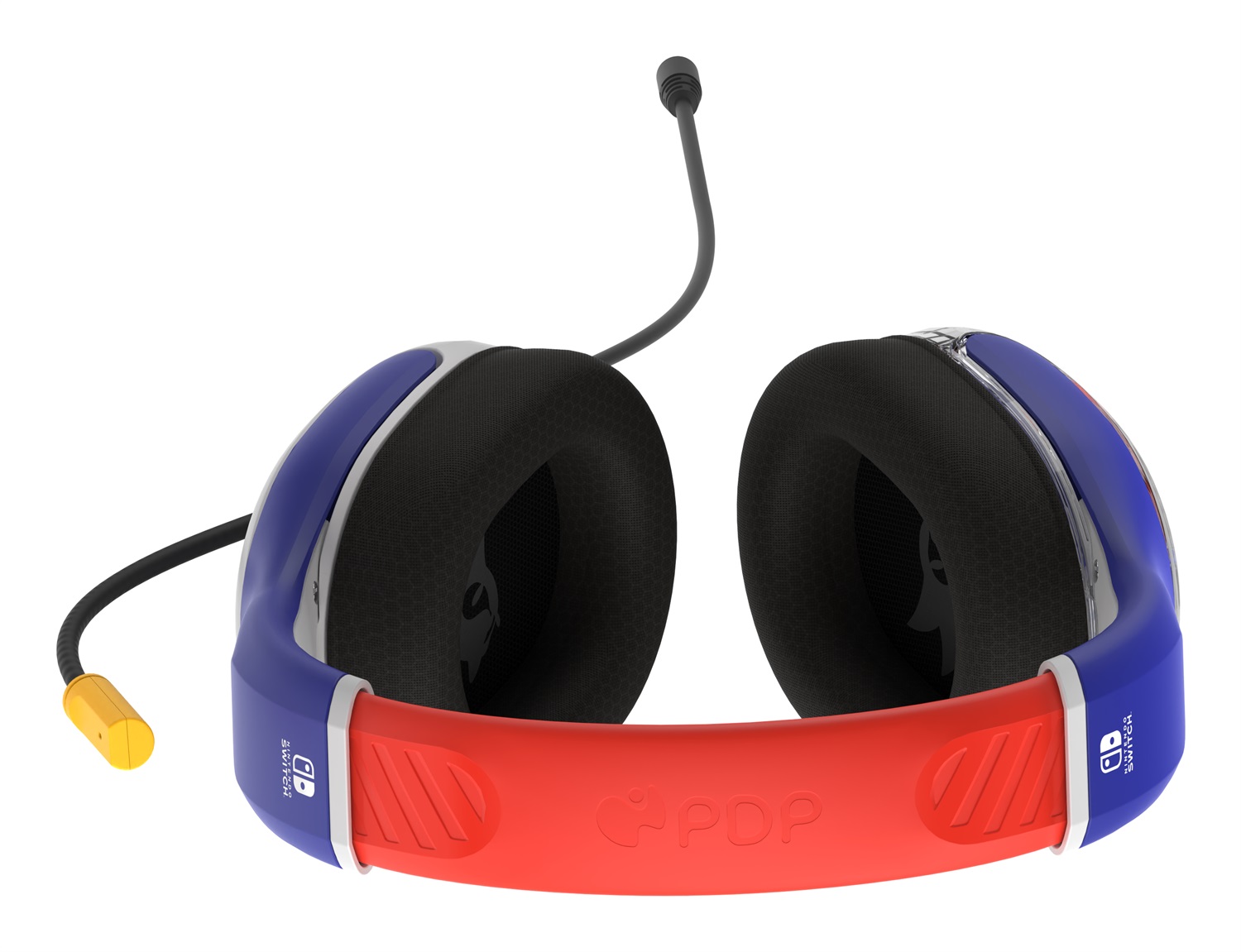 PDP REALMz Auricolare Cablato AIRLITE Sonic per Nintendo Switch - Nero, Blu, Rosso, Bianco con Driver da 40 mm e Figurina da Collezione
