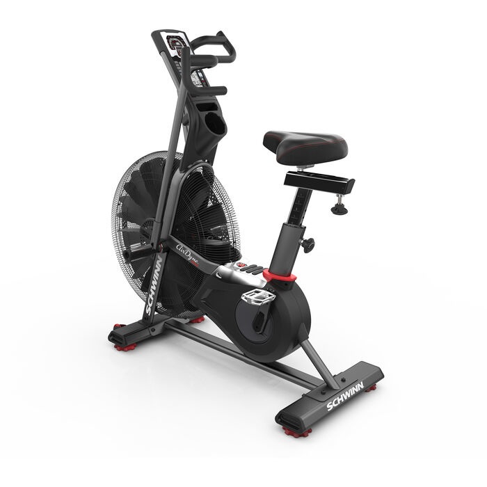 Schwinn Airdyne AD8 Bicicletta da spinning con resistenza ad aria, sistema di frenaggio a ventola, console LCD e 9 programmi di allenamento