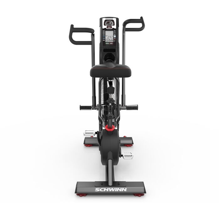 Schwinn Airdyne AD8 Bicicletta da spinning con resistenza ad aria, sistema di frenaggio a ventola, console LCD e 9 programmi di allenamento