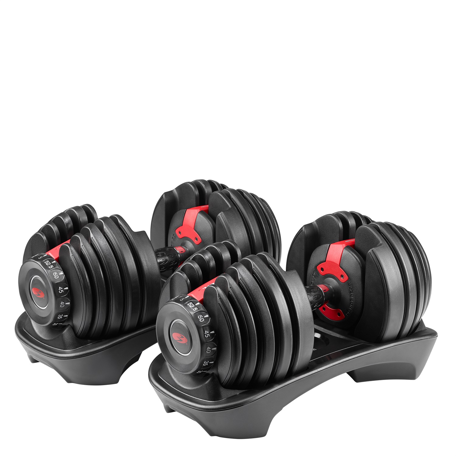 Bowflex SelectTech 552i Manubrio a Carico Variabile fino a 24 kg, Regolabile da 2,3 a 24 kg, Design Salvaspazio, Performance Tracking con APP