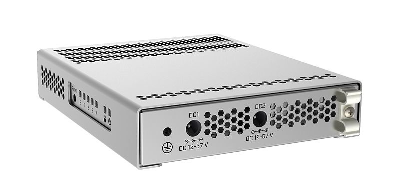 Mikrotik CRS305-1G-4S IN Switch di Rete Gestito Gigabit Ethernet (1x Gigabit, 4x SFP , 512MB, PoE, Bianco)