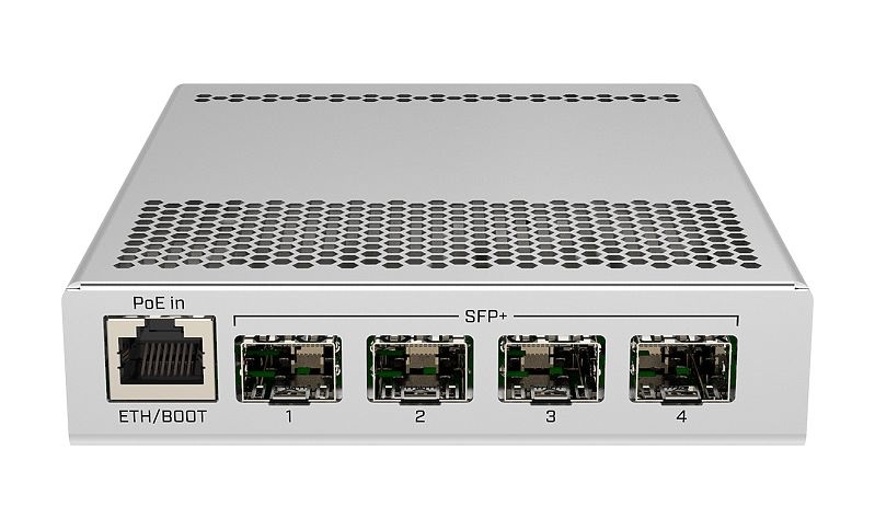 Mikrotik CRS305-1G-4S IN Switch di Rete Gestito Gigabit Ethernet (1x Gigabit, 4x SFP , 512MB, PoE, Bianco)