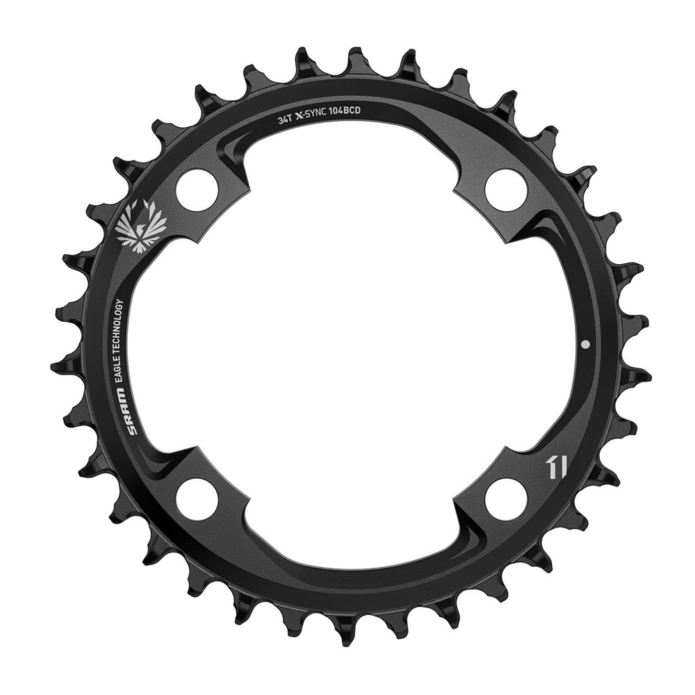 Sram X01 X-Sync 34 Denti BCD 104mm - Corona Compatibile 11/12V con Tecnologia X-Sync 2