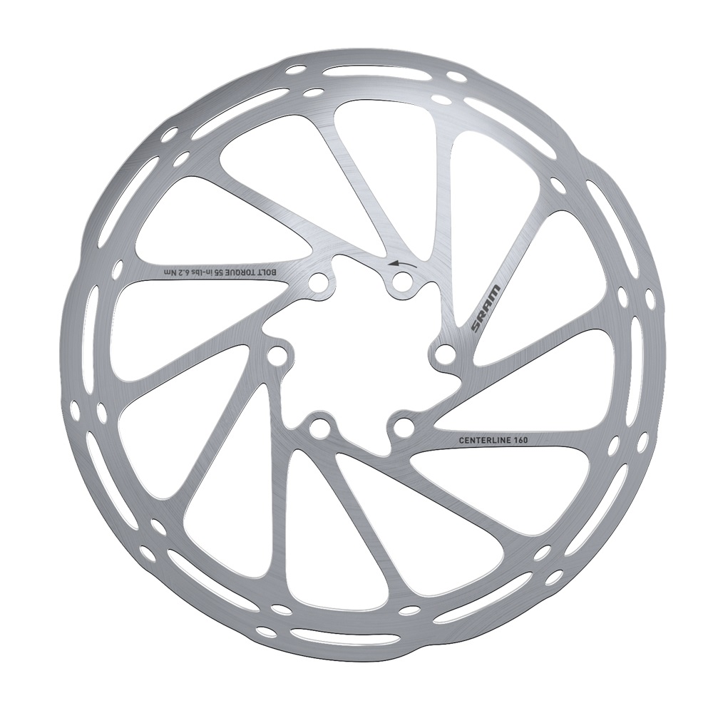 SRAM Centerline Disco Freno MTB 160 mm 6 Fori Arrotondato con Profilo Raccordato
