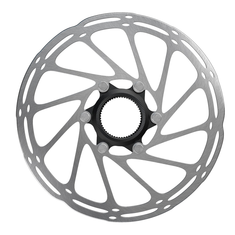 SRAM Centerline Disco Freno 220mm 6 Fori - Grigio, Superficie Liscia e Uniforme, Bordi Arrotondati, Conformità UCI