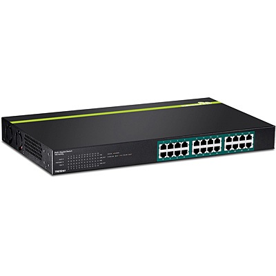 Trendnet TPE-TG240G Switch di Rete Non Gestito L2 Gigabit Ethernet 24 Porte (10/100/1000) con Supporto Power over Ethernet (PoE) Nero - 370W